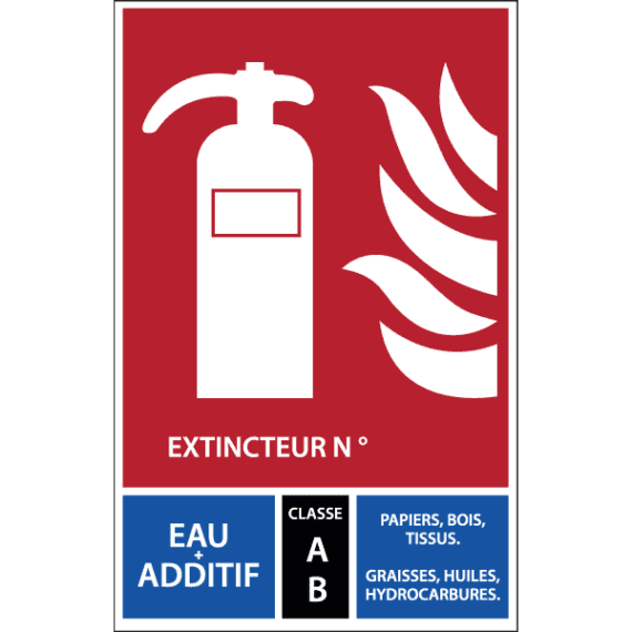 Extincteur Eau + Additif - Classe AB