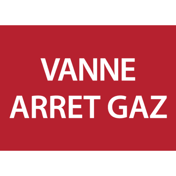 Panneau Vanne Arrêt Gaz