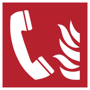Panneau Picto Téléphone en cas d'Incendie - ISO 7010