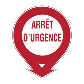 Panneau Picto Arrêt d'Urgence