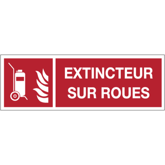 Panneau Picto + Texte Extincteur sur Roues - ISO 7010