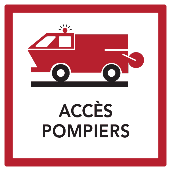 Panneau Défense de stationner - Accès pompiers