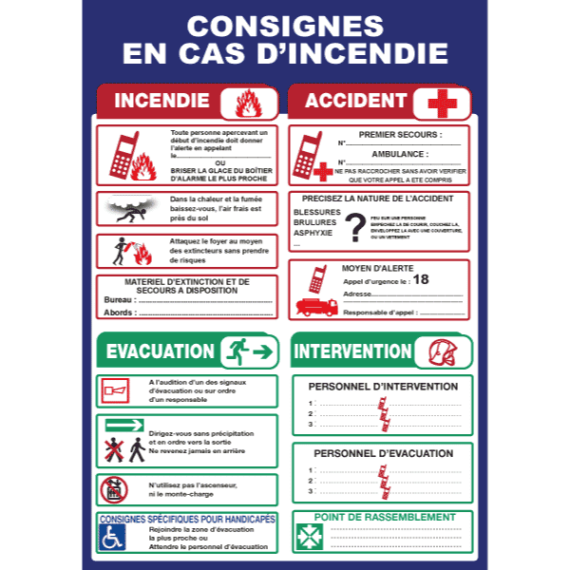 Consignes en cas d'Incendie