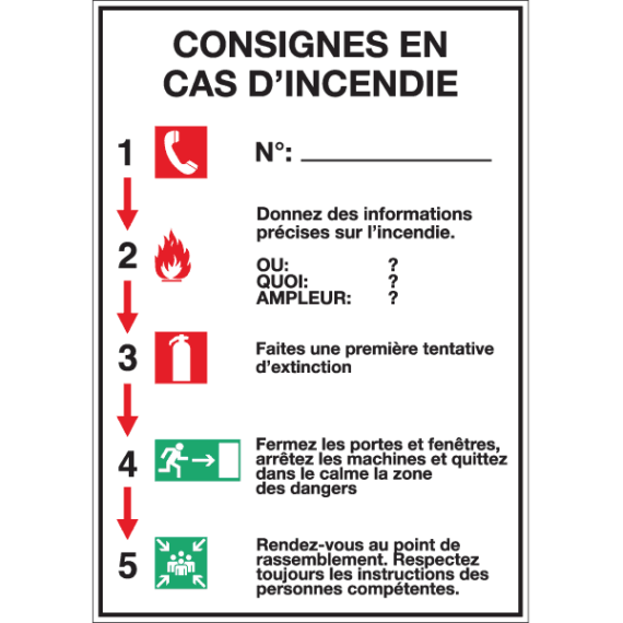 Consignes en cas d'Incendie