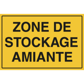Panneau Zone de Stockage Amiante