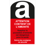 Panneau Attention Contient de l'Amiante