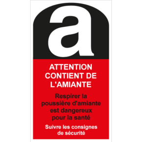 Panneau Attention Contient de l'Amiante