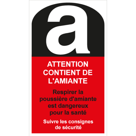 Panneau Attention Contient de l'Amiante