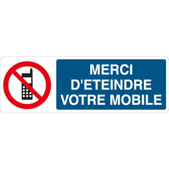 Panneau Merci d'Éteindre Votre Mobile