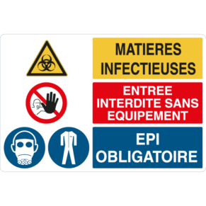 Panneau Rappel de Sécurité Biologique