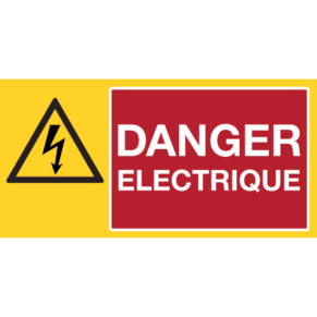 Panneau Picto + Texte - Danger Électrique