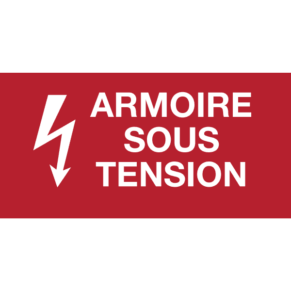 Panneau Picto + Texte - Armoire Sous Tension