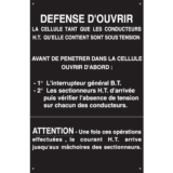 Panneau Consignes de Sécurité - Défense d'Ouvrir