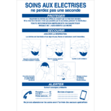 Panneau Consignes de Sécurité - Soins aux Électrisés