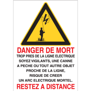 Panneau Consignes de Sécurité - Danger de Mort - Restez À Distance