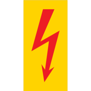 Panneau Flèche Danger Électrique - Rouge
