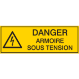 Panneau Flèche Danger - Danger Armoire Sous Tension