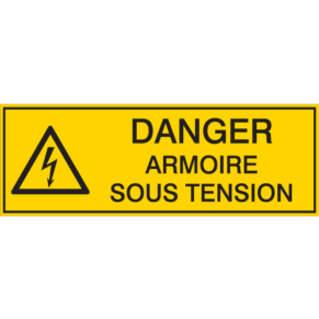 Panneau Flèche Danger - Danger Armoire Sous Tension