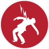 Panneau Homme Foudroyé