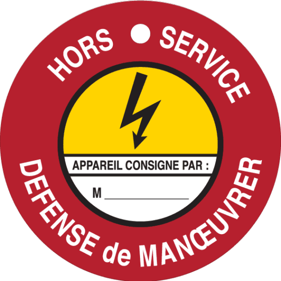 Panneau Hors Service - Défense de Manœuvrer