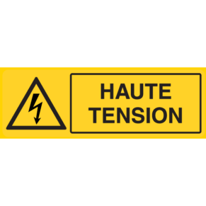 Panneau Haute Tension - Flèche Danger Électrique