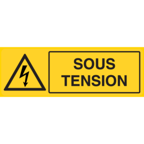 Panneau Sous Tension - Flèche Danger Électrique