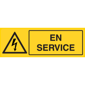 Panneau En Service - Flèche Danger Électrique