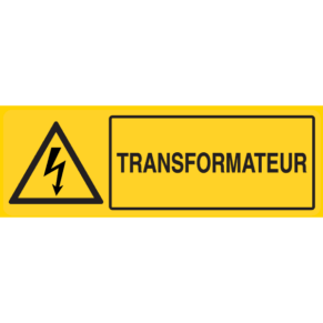 Panneau Transformateur - Flèche Danger Électrique