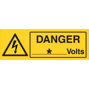 Panneau Danger Volts À Compléter - Flèche Danger Électrique