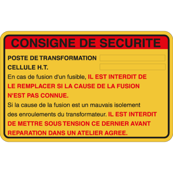 Consigne de Sécurité