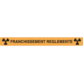 Balisage Picto Radioactivité - Franchissement Réglementé Orange