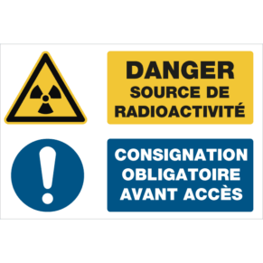 Panneau Picto - Danger Source de Radioactivité