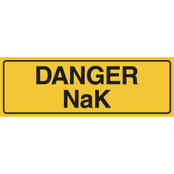 Panneau Danger NaK (Sodium et Potassium)