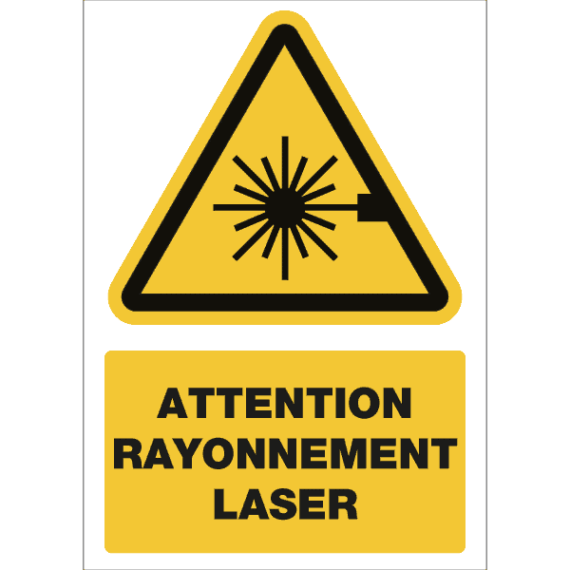Panneau + Picto Attention Rayonnement Laser