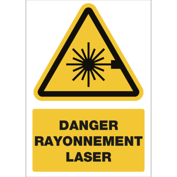 Panneau + Picto Danger Rayonnement Laser