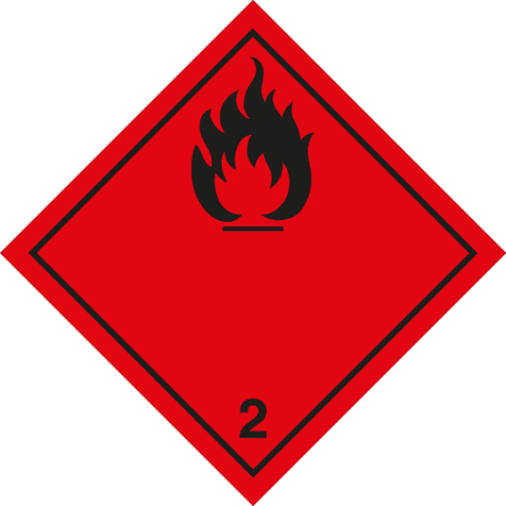 Panneau Transport Gaz Inflammable - Classe 2