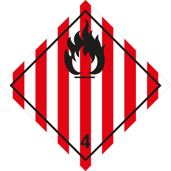 Panneau Transport Solide Inflammable - Classe 4