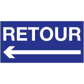 Marqueur Tuyauterie RETOUR + FLÈCHE GAUCHE
