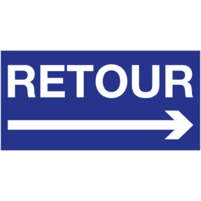 Marqueur Tuyauterie RETOUR + FLÈCHE DROITE