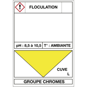 Étiquette Cuve Floculation