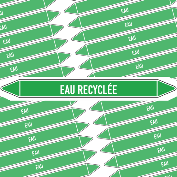 Marqueur Tuyauterie EAU RECYCLÉE