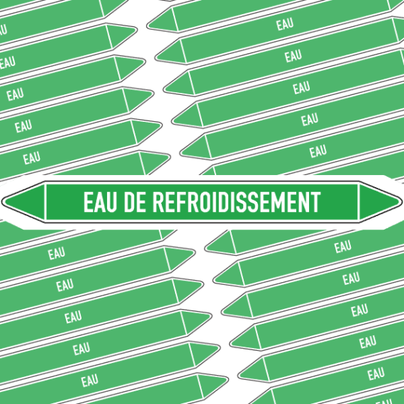 Marqueur Tuyauterie EAU DE REFROIDISSEMENT