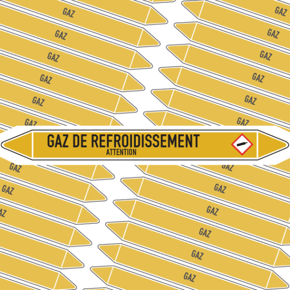 Marqueur Tuyauterie GAZ DE REFROIDISSEMENT
