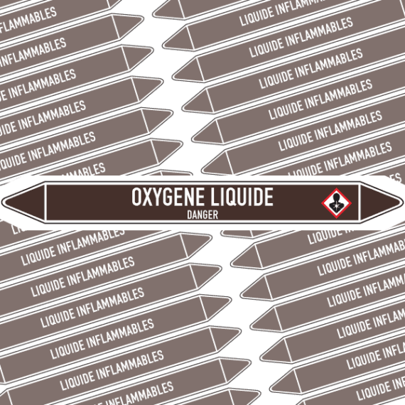 Marqueur Tuyauterie OXYGÈNE LIQUIDE