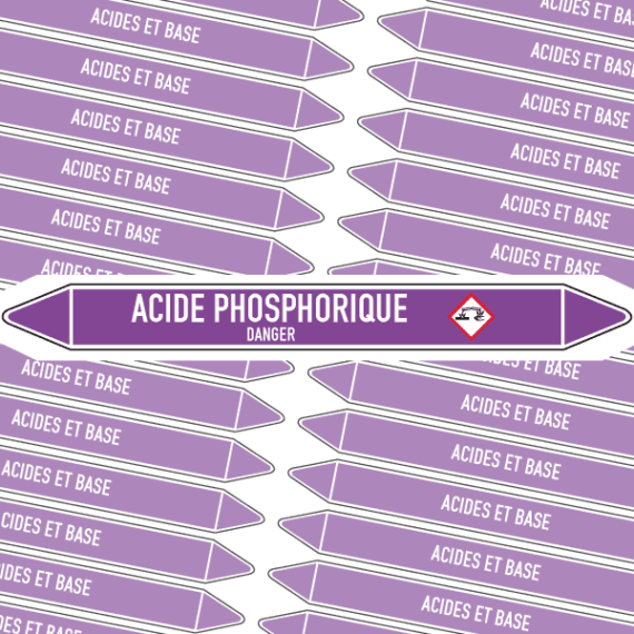 Marqueur Tuyauterie ACIDE PHOSPHORIQUE