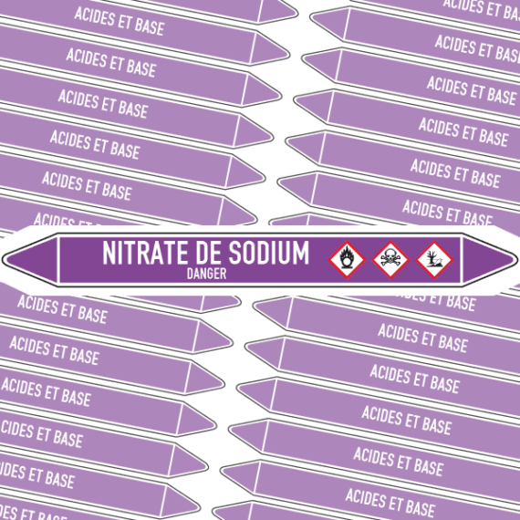 Marqueur Tuyauterie NITRATE DE SODIUM