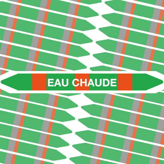 Marqueur Tuyauterie EAU CHAUDE