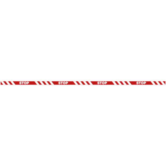 Adhésif Zebra Rouge Et Blanc Stop