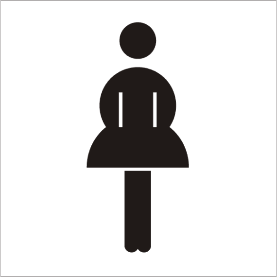 Pictogramme Toilettes Femme - Gamme Basic