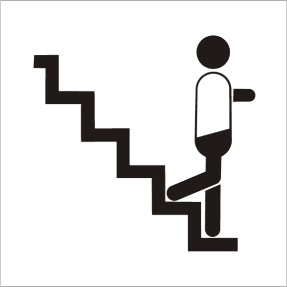 Pictogramme Escalier Descendant - Gamme Basic